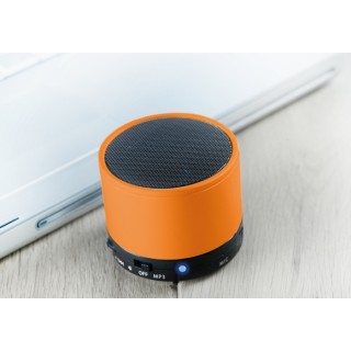 Altavoz circular Bluetooth publicitario incluye puerto para tarjeta SD